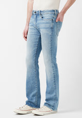 Buffalo David Bitton Slim Bootcut King Crinkled and Sanded Men’s Jeans  - BM22858 Color INDIGO