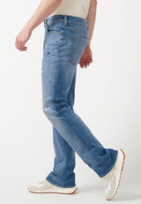 Buffalo David Bitton Relaxed Boot Game Distressed Indigo Men's Jeans - BM22927 Color INDIGO