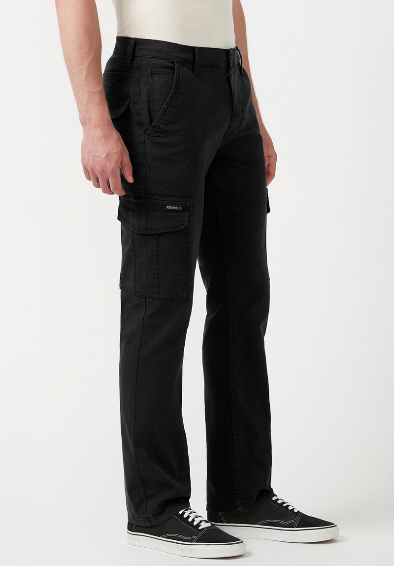 Buffalo David Bitton Cargo Joe Black Men's Straight Leg Pants - BM22929 Color BLACK