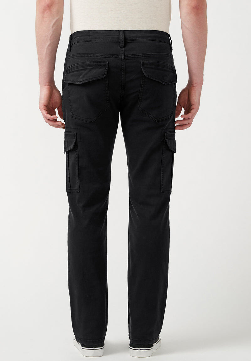 Buffalo David Bitton Cargo Joe Black Men's Straight Leg Pants - BM22929 Color BLACK