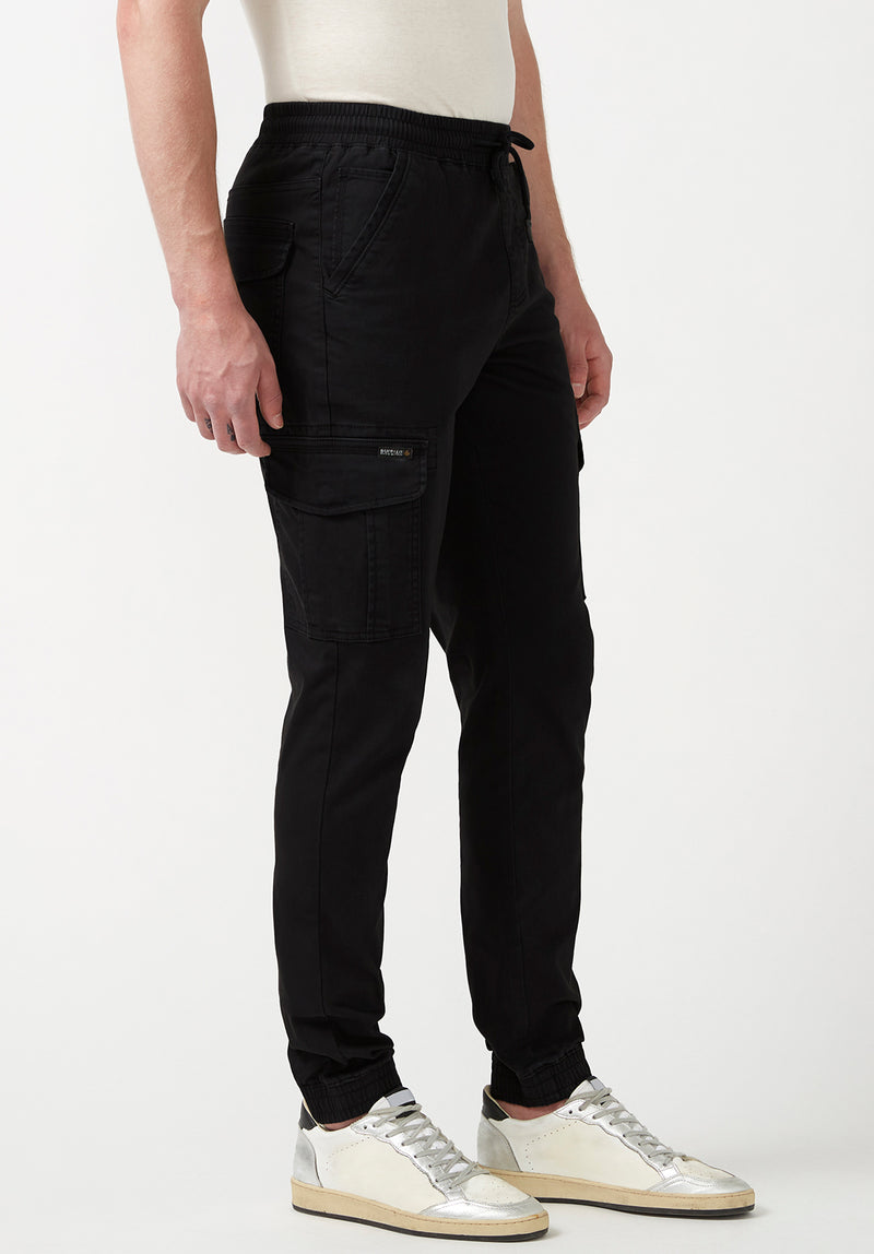 Buffalo David Bitton Cargo Tom Black Men's Jogger Pants - BM22930 Color BLACK