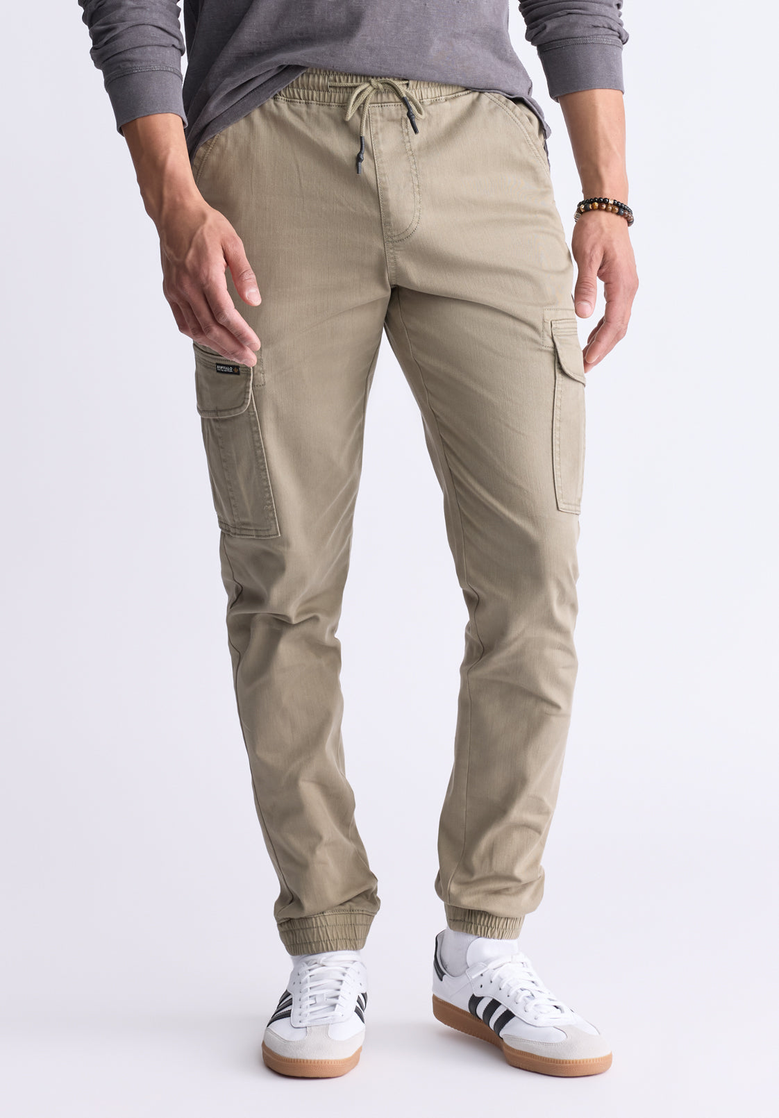 buffalo david bitton Cargo Tom Olive Green Men's Jogger Pants