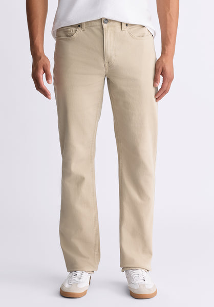 Six Men's Straight Freedom Flex Pants, Sand - BM22939