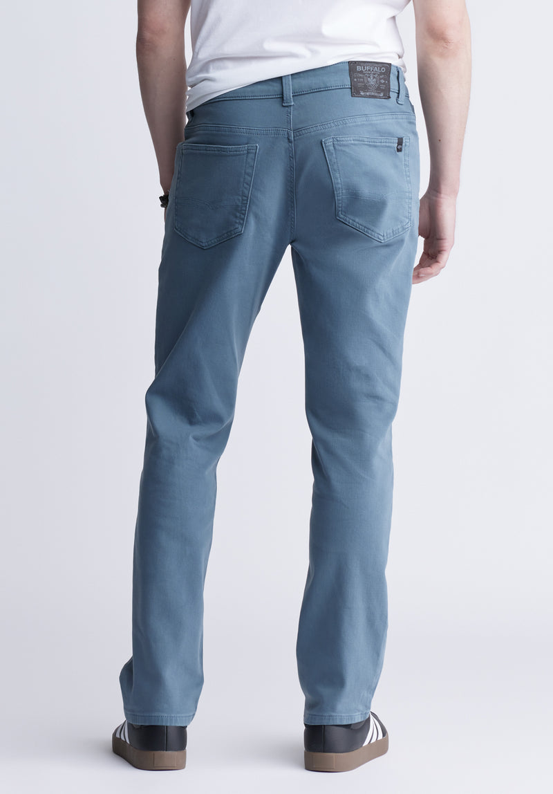 Pantalon droit pour homme Straight Six, bleu mirage - BM22939