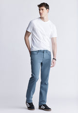Pantalon droit pour homme Straight Six, bleu mirage - BM22939