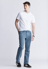 Pantalon Droit Straight Six Bleu Mirage pour Hommes - BM22939