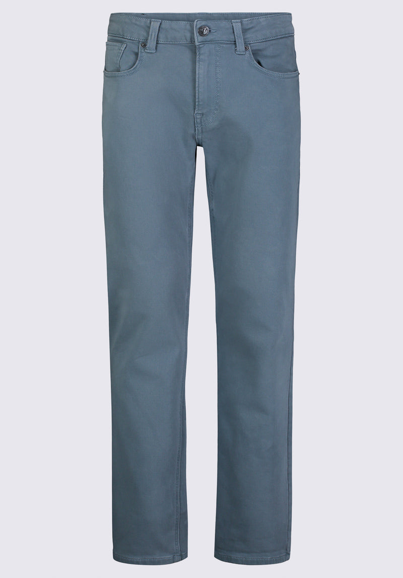 Pantalon droit pour homme Straight Six, bleu mirage - BM22939