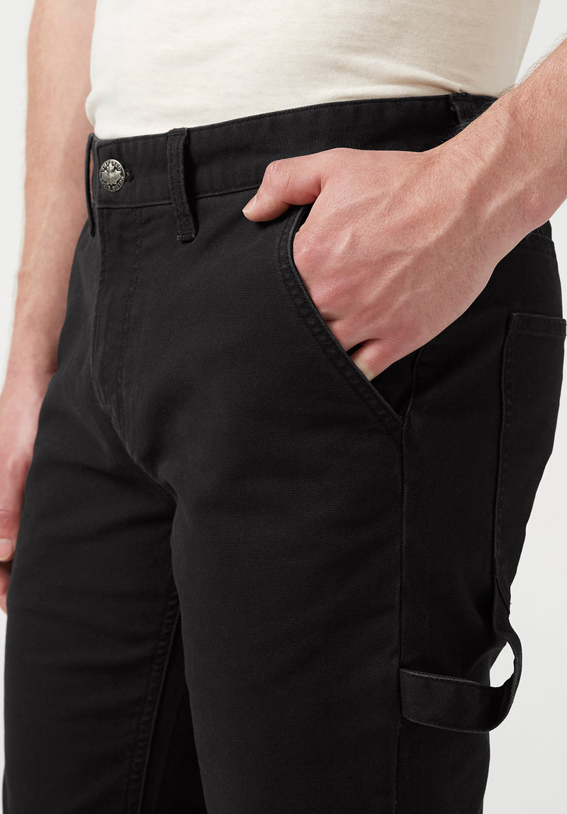 Buffalo David Bitton Straight Six Black Men's Carpenter Pants  - BM22945 Color BLACK