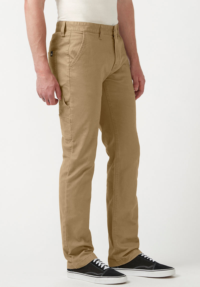 Buffalo David Bitton Straight Six Dark Beige Men's Carpenter Pants  - BM22945 Color DARK BEIGE