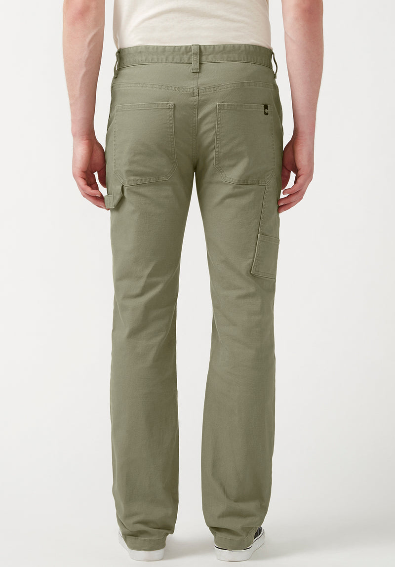 Buffalo David Bitton Straight Six Olive Green Men's Carpenter Pants  - BM22945 Color OLIVE