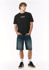 Buffalo David Bitton Relaxed Straight Dean Men's Denim Shorts Contrast Whiskered 