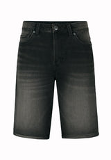 Short pour Hommes Décontracté Dean Noir Sablé et Usé - BM22965