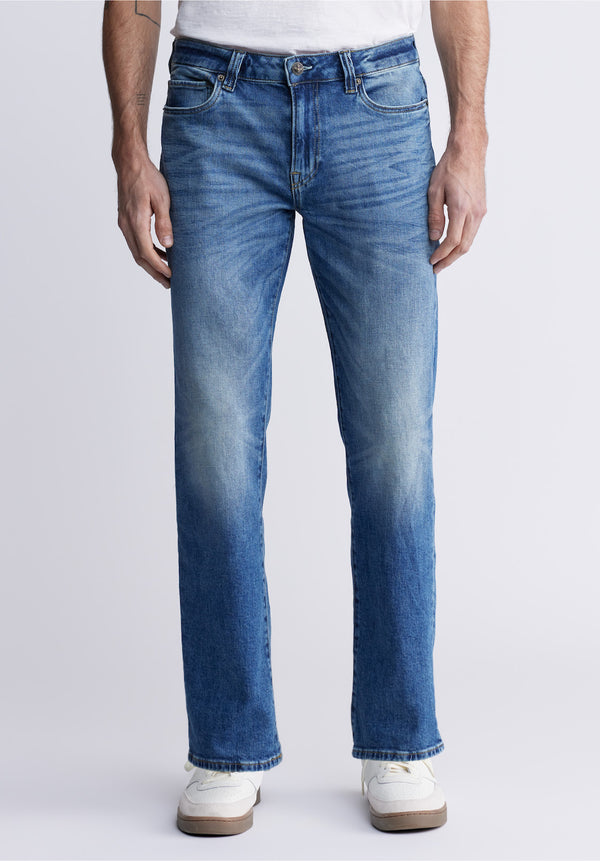 Jean Décontracté pour Hommes Relaxed Driven Aspect Usé et Contrasté - BM22986