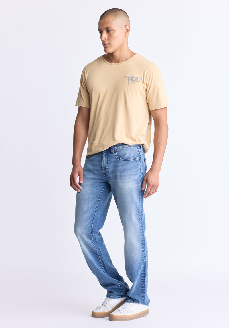 Buffalo David Bitton Straight Six Men's Freedom Flex Jeans color INDIGO