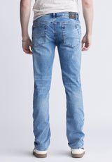 Jean droit pour homme Straight Six, blue délavé et sablé - BM22998