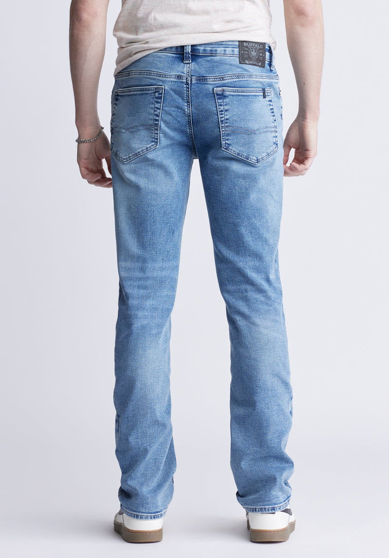 Buffalo David Bitton Straight Six Men's Five-Pocket Freedom Flex Jeans color INDIGO