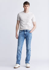 Buffalo David Bitton Straight Six Men's Five-Pocket Freedom Flex Jeans color INDIGO