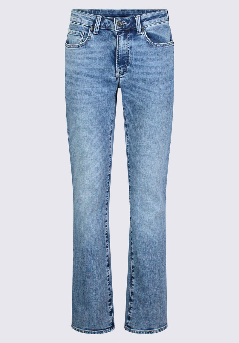 Straight Six Men's Five-Pocket Fleece Jeans, Sanded Wash - BM22998