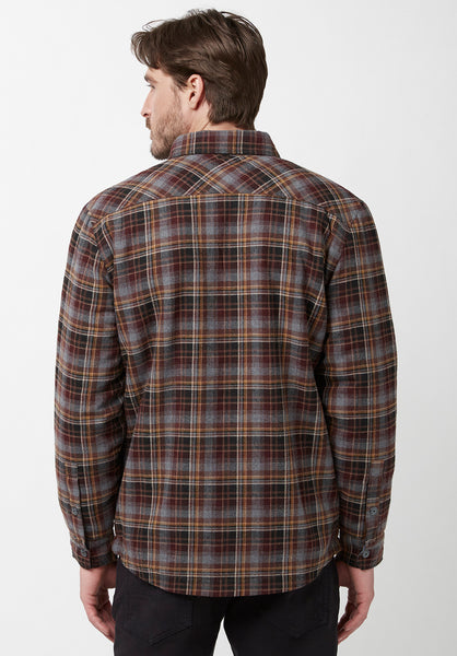 Buffalo David Bitton Soqer Charcoal Men’s Shirt Jacket - BM24150 Color CHARCOAL