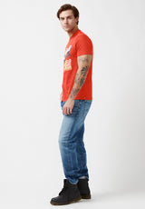 T-shirt Tafur rouge séquoia à manches courtes pour hommes  - BM23976