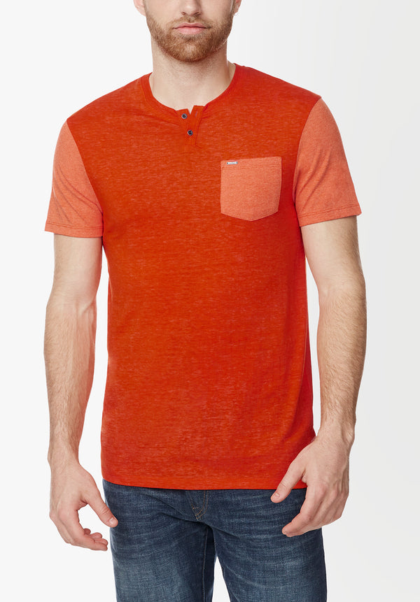 Kaddy Men’s Short-Sleeve Top in Orange - BM23991