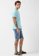 Buffalo David Bitton Tipima Short-Sleeve Men’s Summer T-Shirt - BM23995 Color SKY BLUE