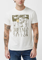 Buffalo David Bitton Tides Milk White Short-Sleeve Men’s T-shirt  - BM24002 Color MILK