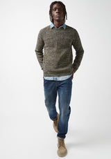 Buffalo David Bitton Walin Green Men’s Sweater - BM24012  