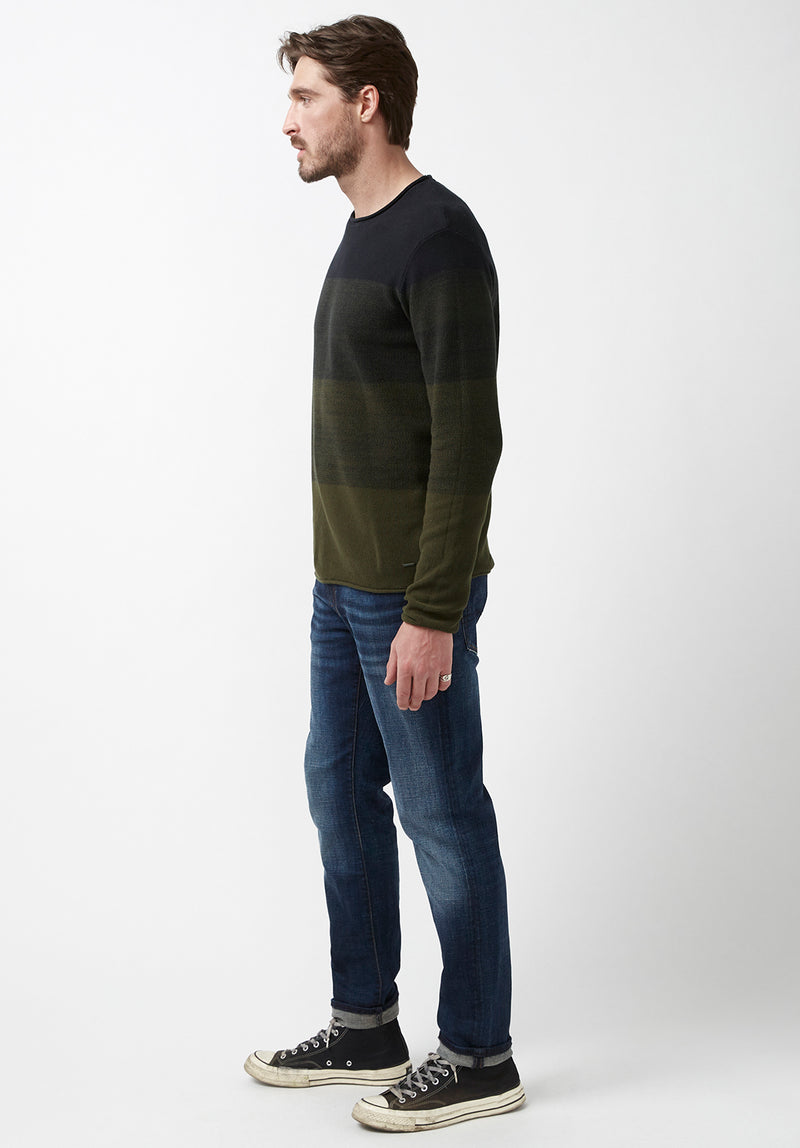 Buffalo David Bitton Wakoni Green Men’s Sweater - BM24015 Color FERN