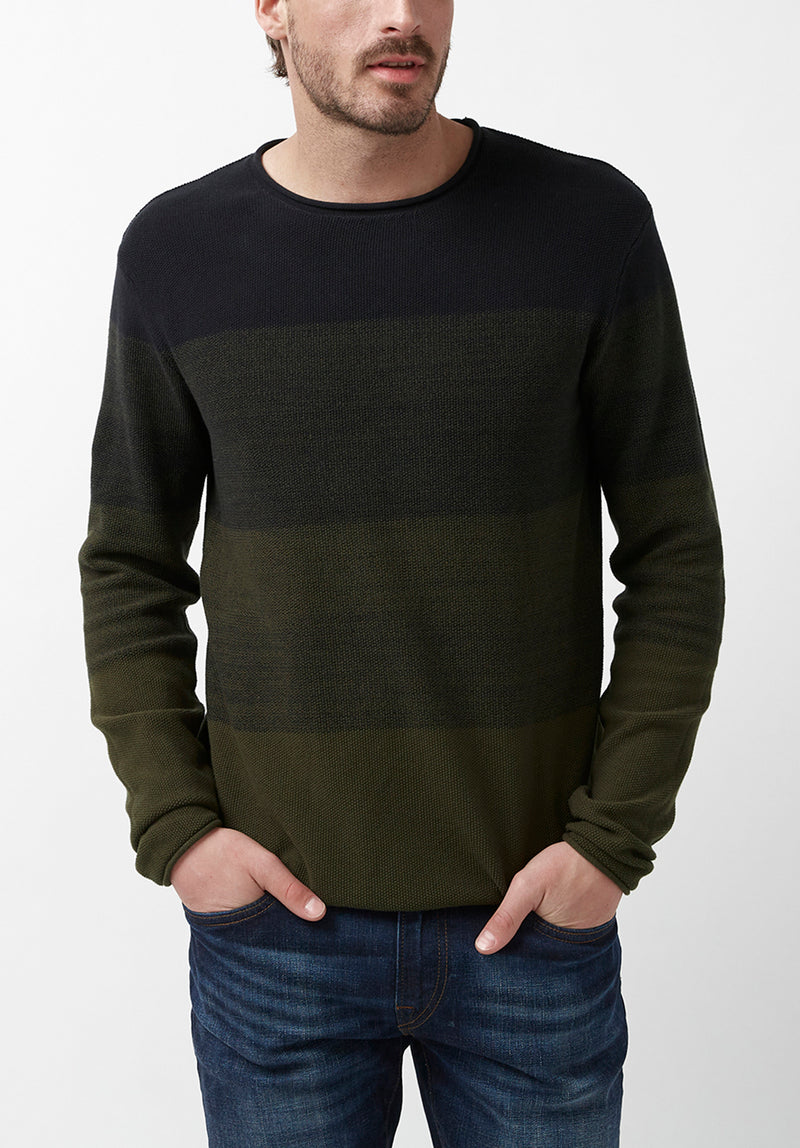 Buffalo David Bitton Wakoni Green Men’s Sweater - BM24015 Color FERN