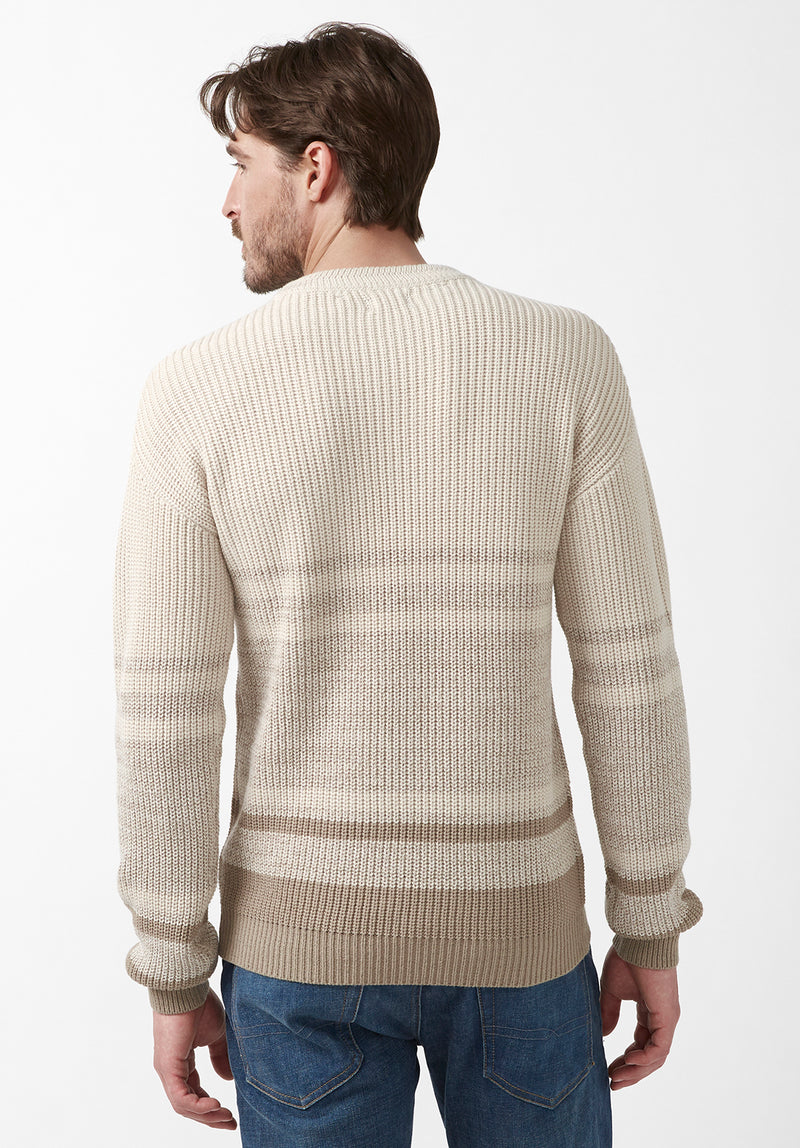 Buffalo David Bitton Walima Beige Men’s Sweater - BM24058 Color MILK