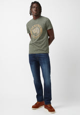 Buffalo David Bitton Tirevet Green Short-Sleeve Men’s T-Shirt - BM24167  