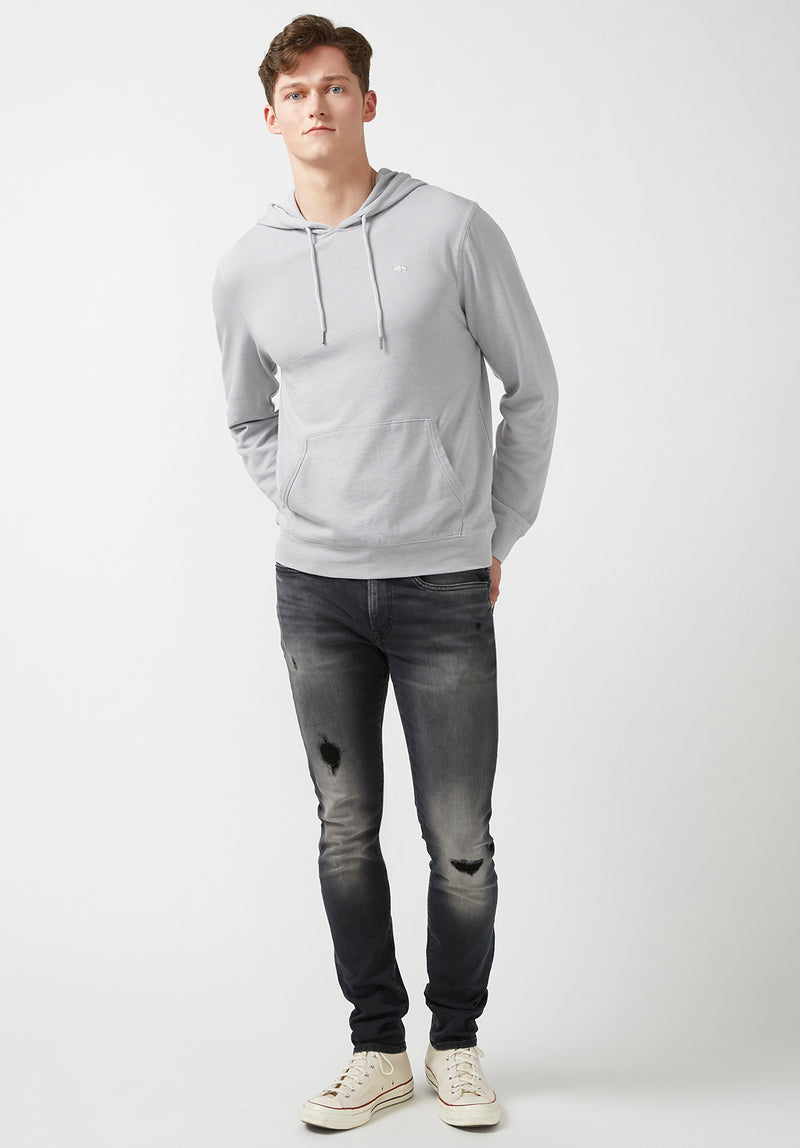 Buffalo Jeans Men s Farman Hoodie Sweatshirt In Light Grey Size XXL