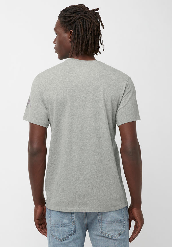 Buffalo David Bitton Tiloop Grey Short-Sleeve Men’s T-Shirt - BM24183 Color HEATHER GREY
