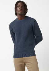 Buffalo David Bitton Washy Navy Men’s Sweater - BM24184 Color WHALE