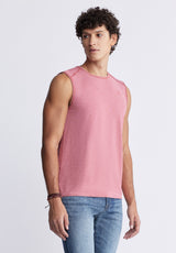 Buffalo David BittonKarmola Men's Sleeveless Shirt in Mineral Red - BM24235 Color MINERAL RED