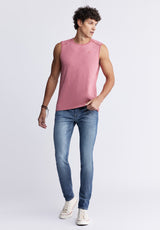 Buffalo David BittonKarmola Men's Sleeveless Shirt in Mineral Red - BM24235 Color 