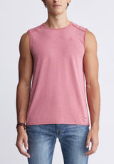Buffalo David BittonKarmola Men's Sleeveless Shirt in Mineral Red - BM24235 Color MINERAL RED