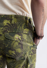 Buffalo David BittonHackman Men's Cargo Shorts in Sphagnum Green Print - BM24265 Color SPHAGNUM