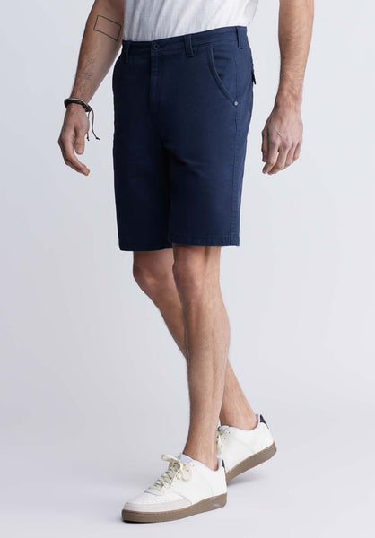Buffalo David BittonHadrian Men's Flat Front Shorts in Midnight Blue - BM24266 Color MIDNIGHT BLUE