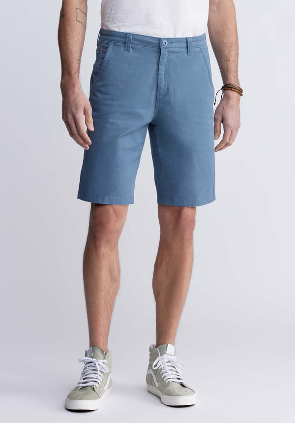 Buffalo David BittonHadrian Men's Flat Front Shorts in Mirage Blue - BM24266 Color MIRAGE