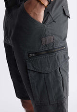 Buffalo David BittonHiero Men's Shorts with Cargo Pockets in Charcoal - BM24270 Color CHARCOAL