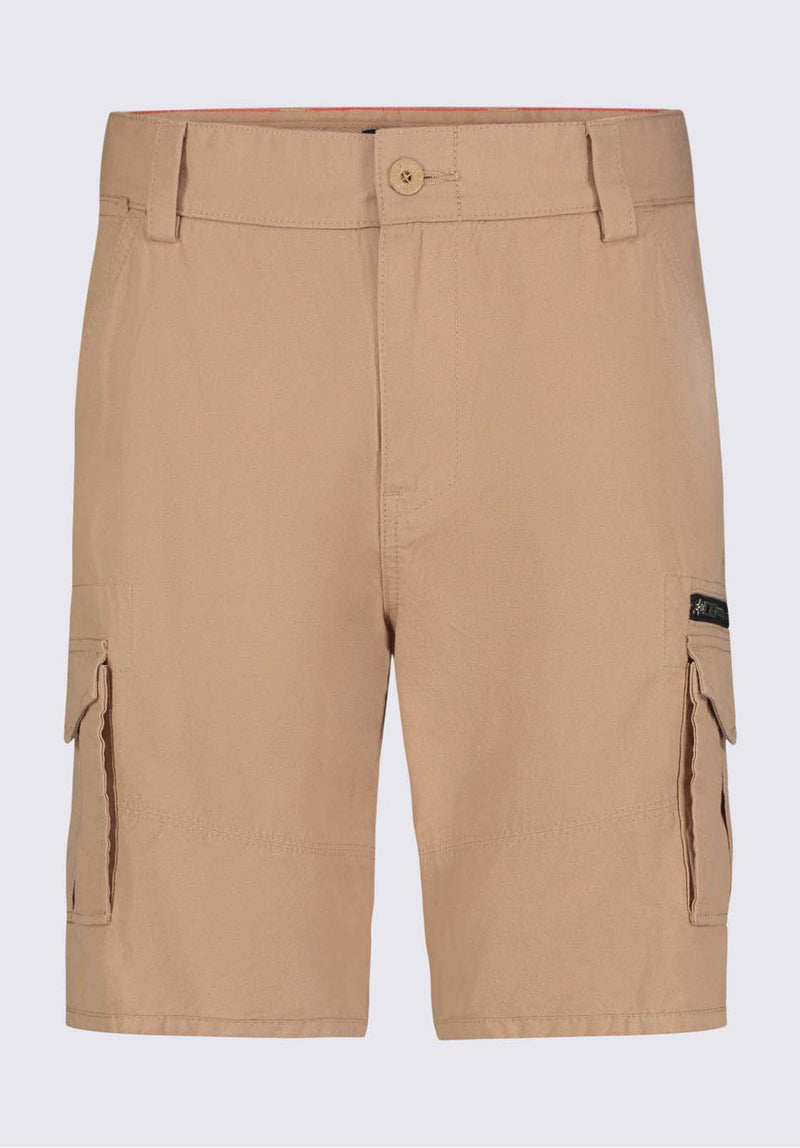 Hiero Men s Shorts with Cargo Pockets in Tan Buffalo Jeans CA