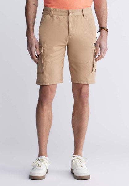 Buffalo David BittonHiero Men's Shorts with Cargo Pockets in Tan - BM24270 Color TAN