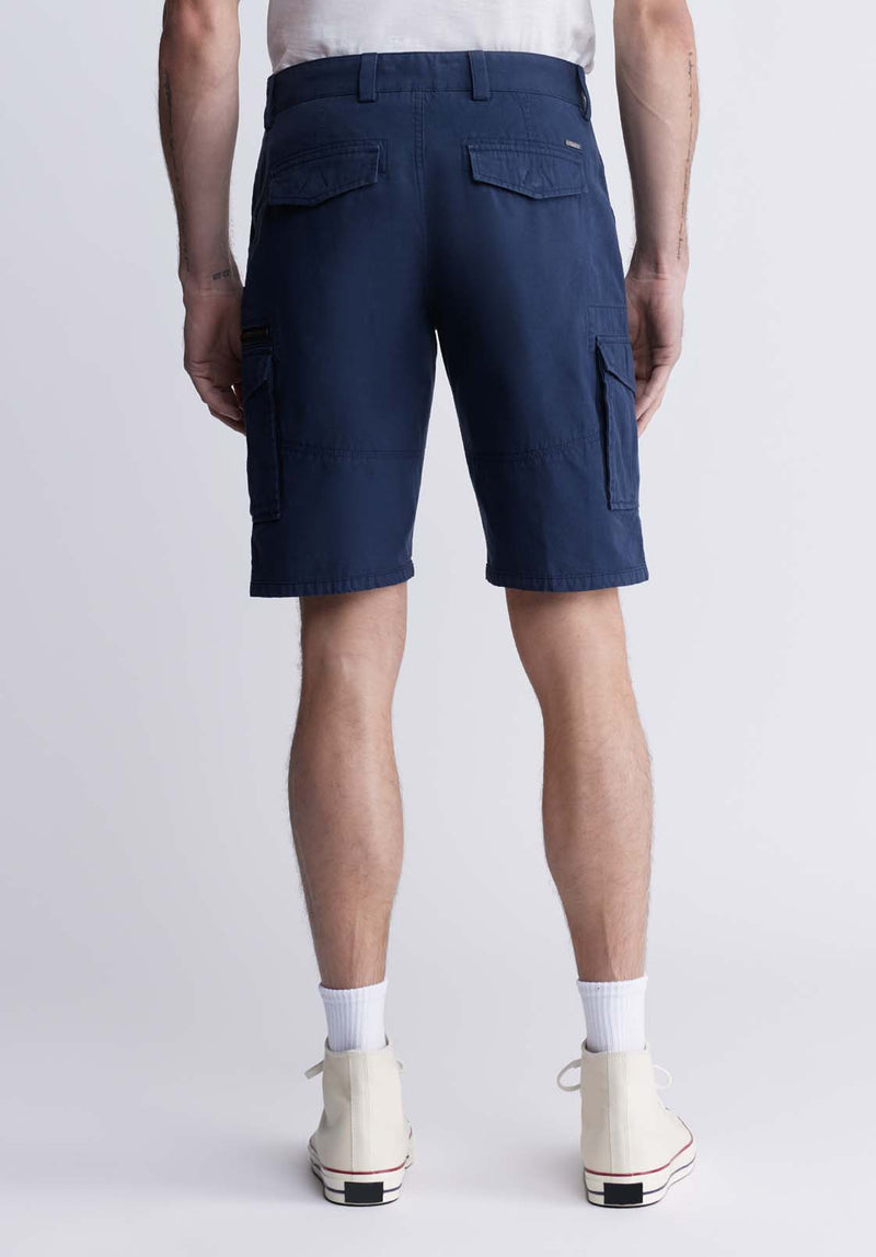 Buffalo David BittonHiero Men's Shorts with Cargo Pockets in Midnight Blue - BM24270 Color MIDNIGHT BLUE