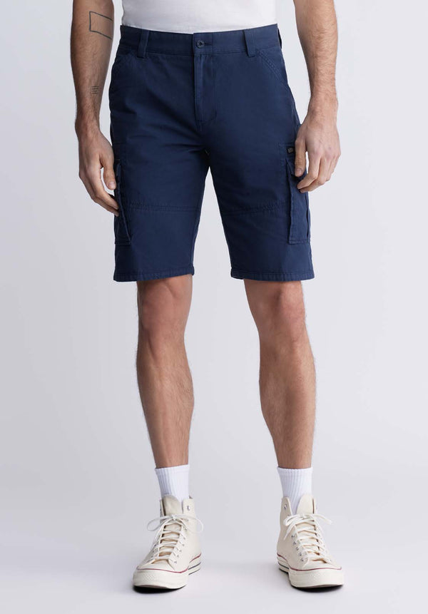 Buffalo David BittonHiero Men's Shorts with Cargo Pockets in Midnight Blue - BM24270 Color MIDNIGHT BLUE