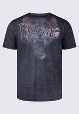 Buffalo David BittonTalop Men's T-shirt in Black Print - BM24309 Color 