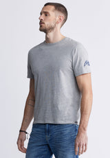Buffalo David BittonTimmy Men's Back Print T-shirt in Heather Grey - BM24316 Color HEATHER GREY