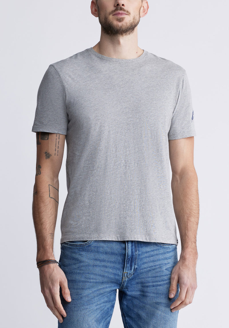 Buffalo David BittonTimmy Men's Back Print T-shirt in Heather Grey - BM24316 Color HEATHER GREY