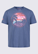 Buffalo David BittonTicross Men's Printed T-shirt in Blue Depths - BM24319 Color 
